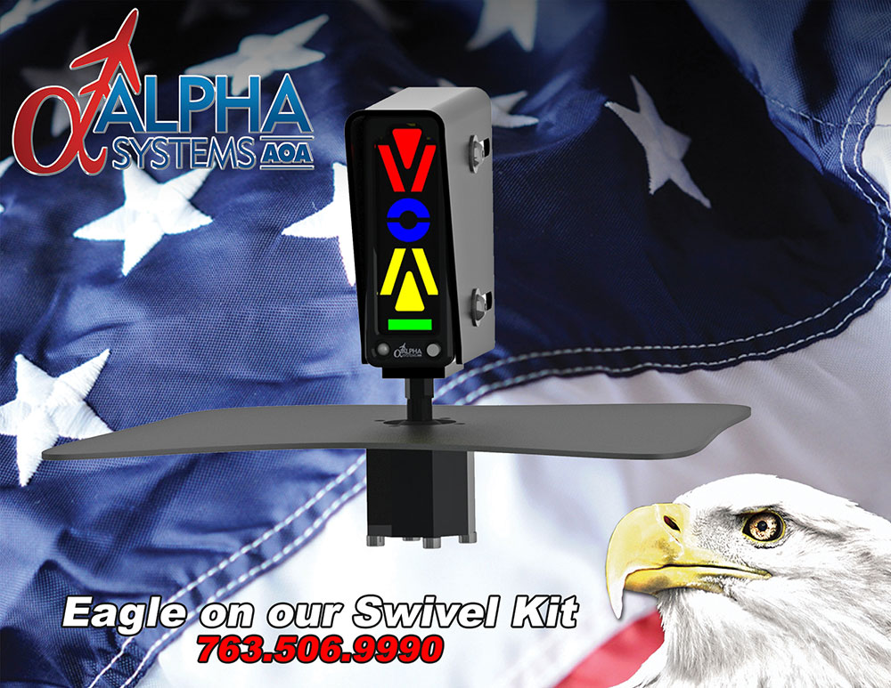 Alpha Systems AOA Eagle Angle of Attack Indicator on a swivel mount AD
